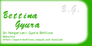 bettina gyura business card